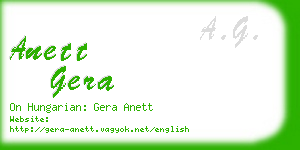 anett gera business card